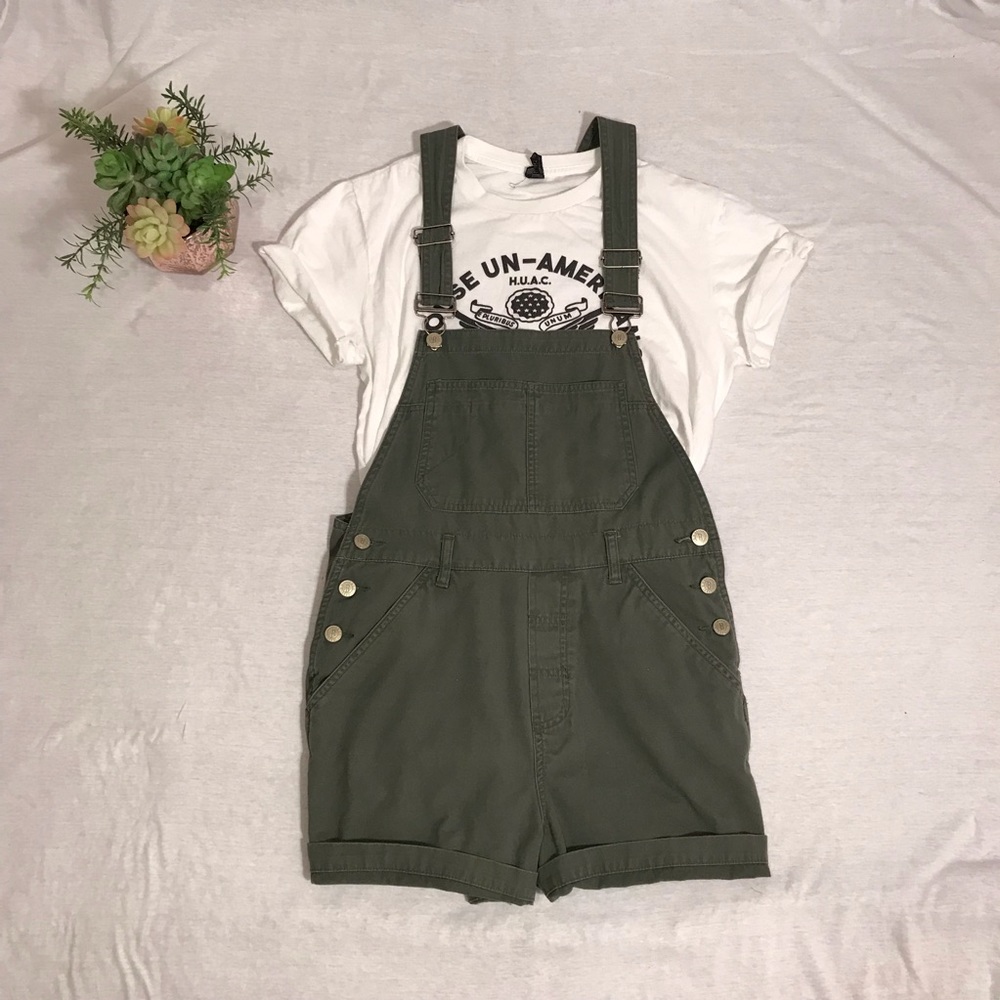 Green Overall Shorts